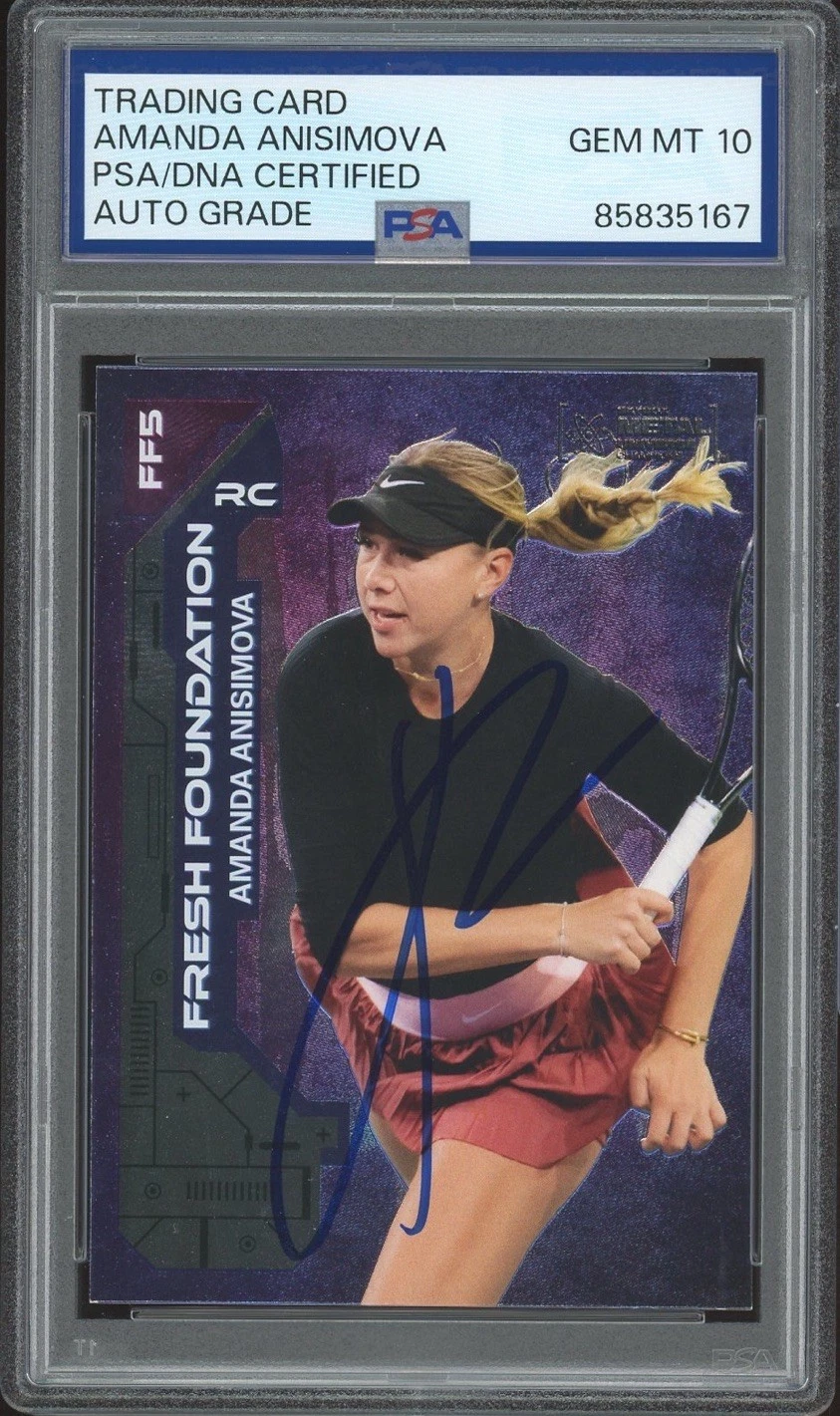 2023 Metal Universe Champions #FF5 Amanda Anisimova Signed Rookie PSA AUTO 10 RC