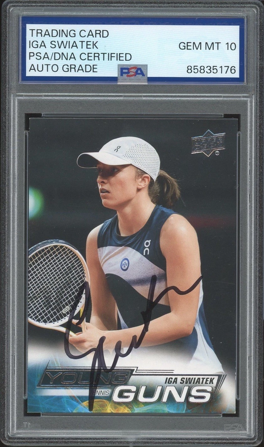 2023 UD Goodwin Champions #YG-8 Iga Swiatek Signed Young Guns Rookie PSA AUTO 10