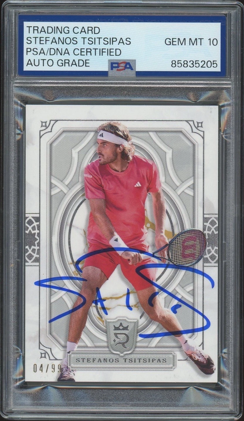 2024 Topps Royalty #94 Stefanos Tsitsipas Signed Tennis Card /99 PSA/DNA AUTO 10
