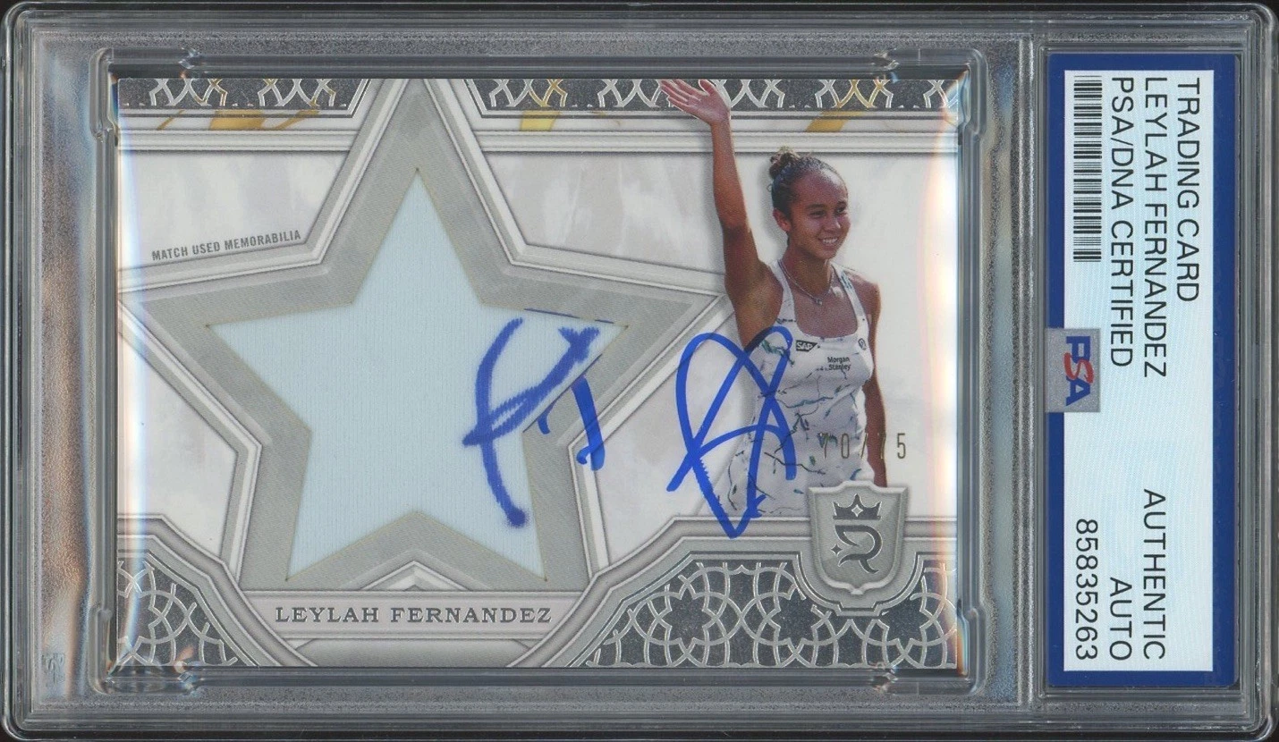 2024 Topps Royalty Tennis Leylah Fernandez Star Relics Card /75 PSA/DNA AUTO