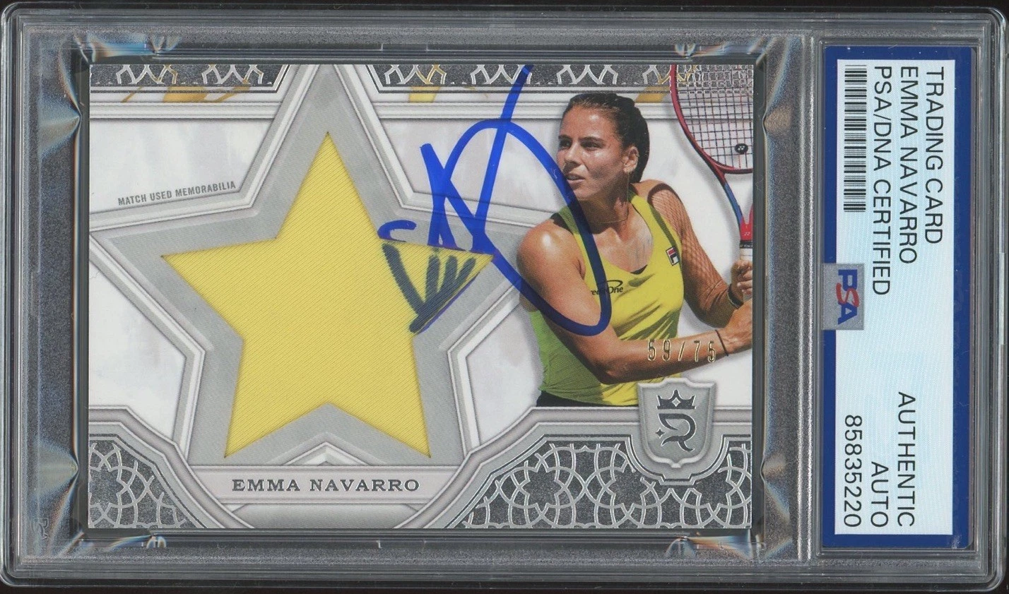 2024 Topps Royalty Tennis Emma Navarro Signed Star Relics Card /75 PSA/DNA AUTO