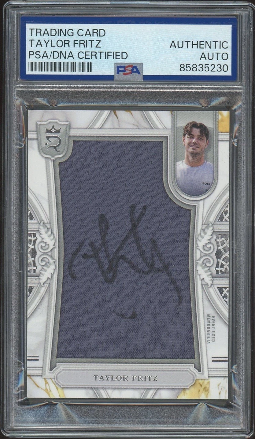 2024 Topps Royalty Tennis #RCJ-TF Taylor Fritz Relic Jewels Card /75 PSA AUTO