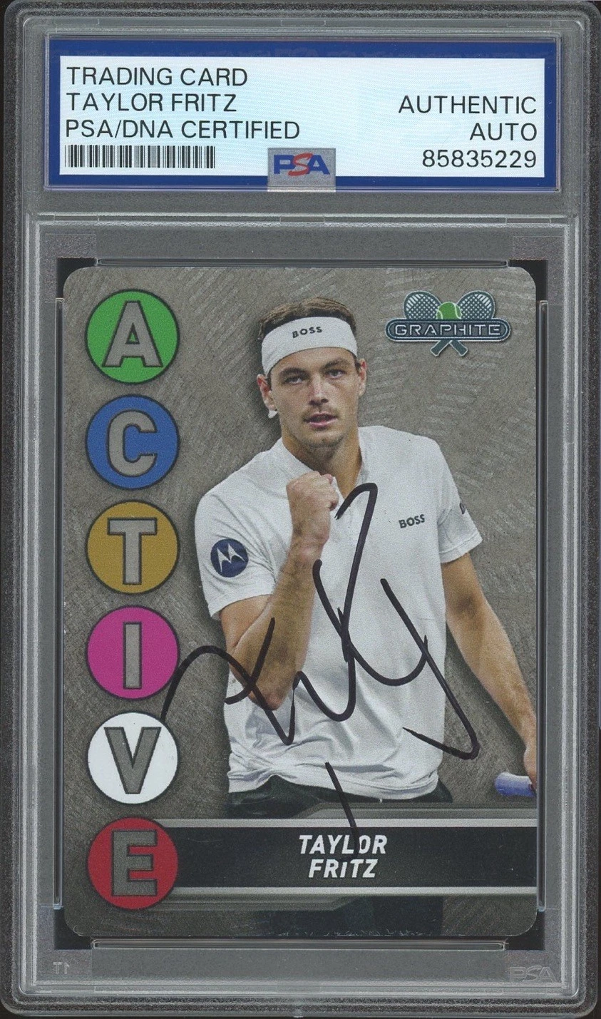 2024 Topps Graphite Tennis #ACM-16 Taylor Fritz Signed Active Metal PSA/DNA AUTO