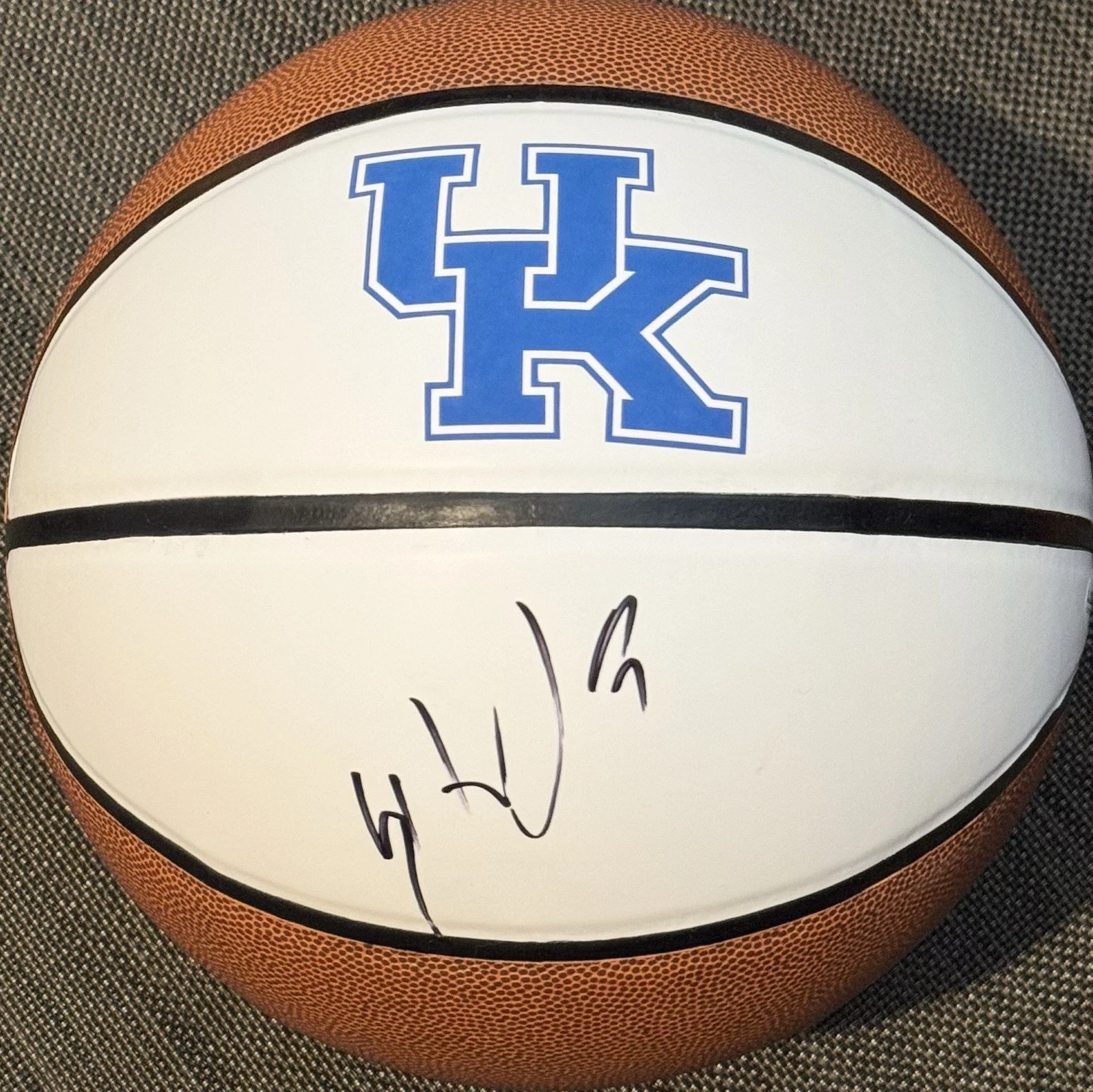 Anthony Davis Signed Autographed Kentucky Wildcats Logo Basketball JSA COA