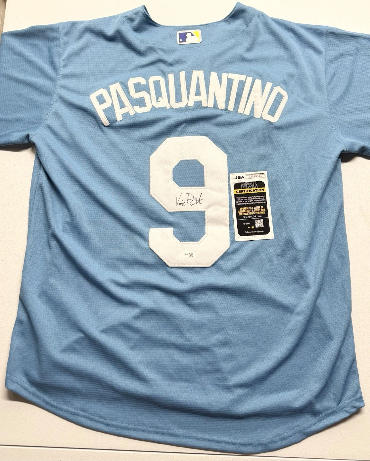 Vinnie Pasquantino Signed Autographed Kansas City Royals Jersey JSA COA