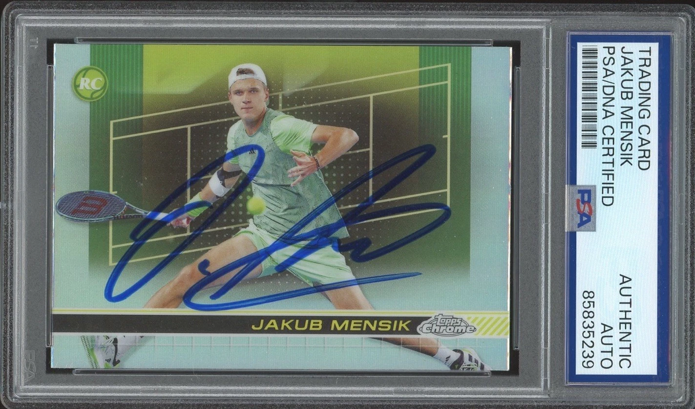 2024 Topps Chrome #193 Jakub Mensik Signed Refractor Tennis Rookie PSA AUTO RC