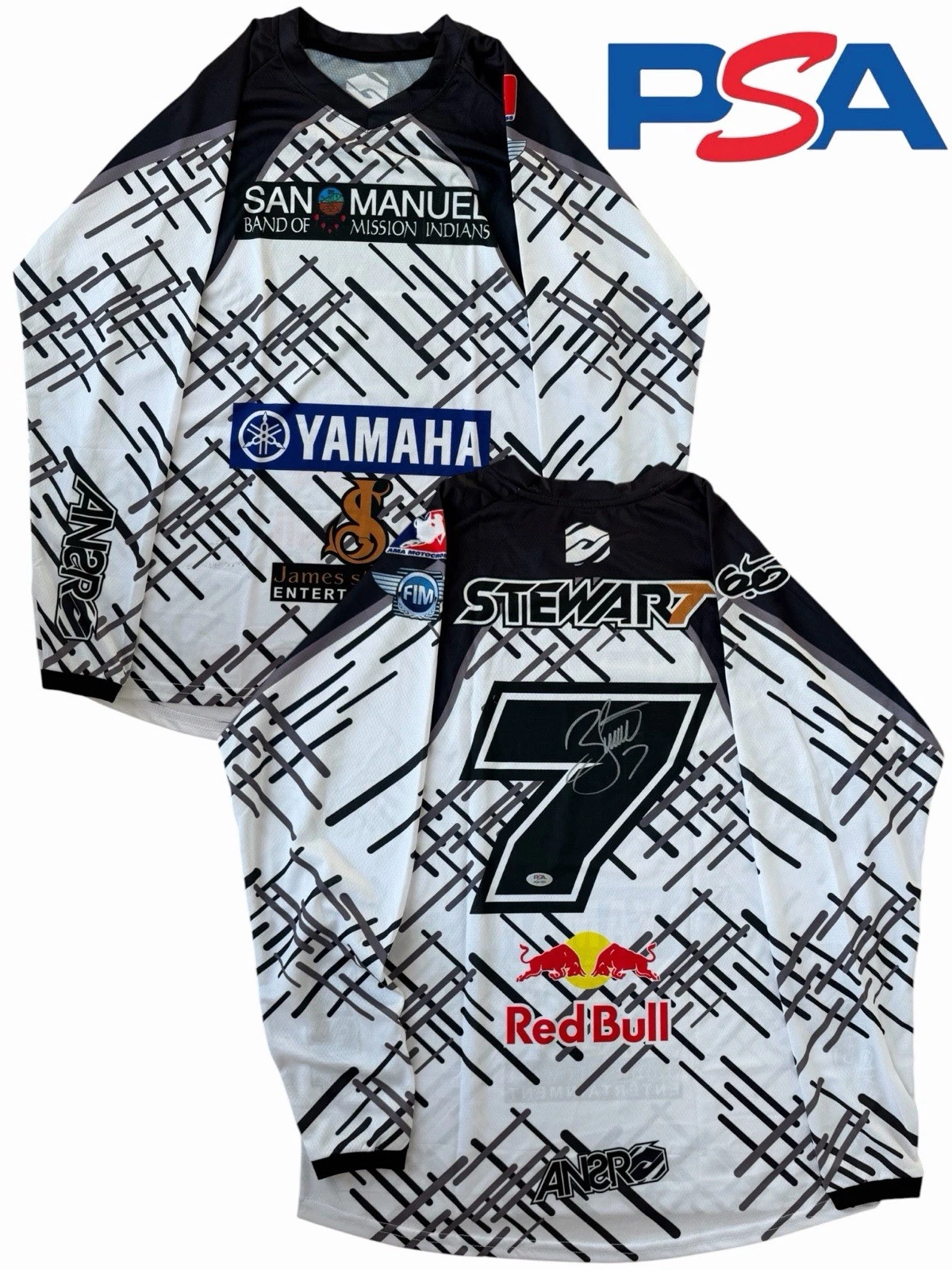James Bubba Stewart Signed Yamaha Supercross #7 Jersey PSA AUTO Motocross SMX