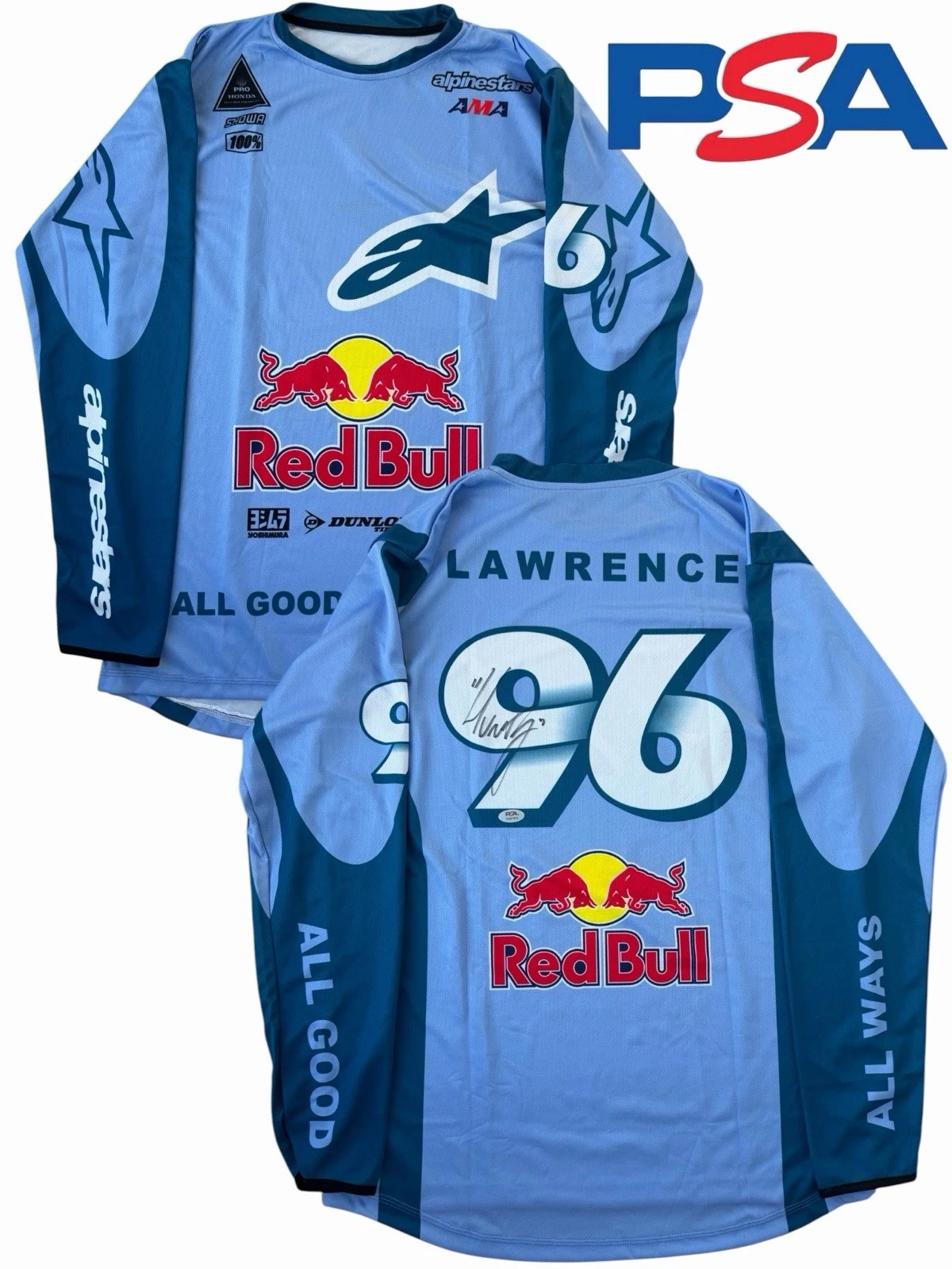 Hunter Lawrence Signed Honda HRC Racing #96 Supercross Jersey PSA AUTO Motocross