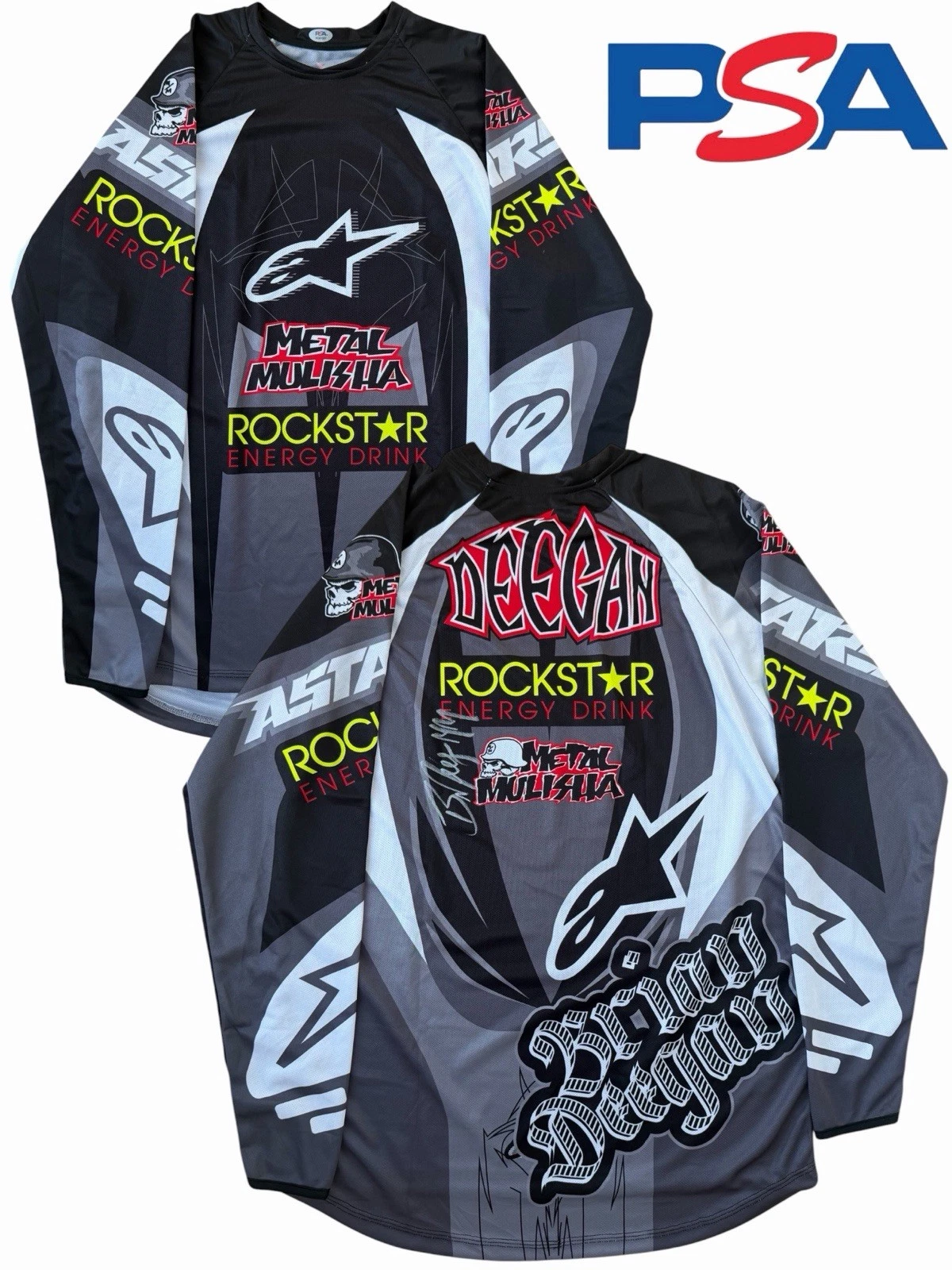 Brian Deegan Signed Metal Mulisha Supercross Jersey PSA AUTO Motocross SMX AMA