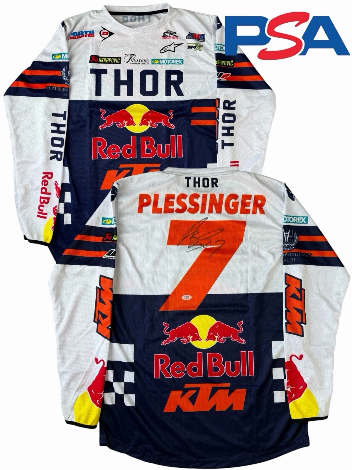 Aaron Plessinger Signed Red Bull KTM #7 Supercross Jersey PSA AUTO Motocross SMX