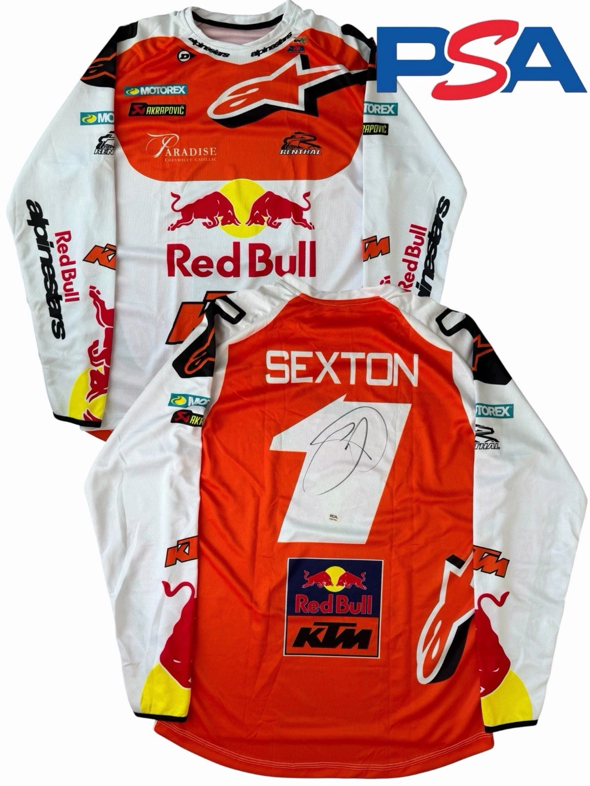 Chase Sexton Signed Red Bull KTM Racing Supercross #1 Jersey PSA AUTO Motocross