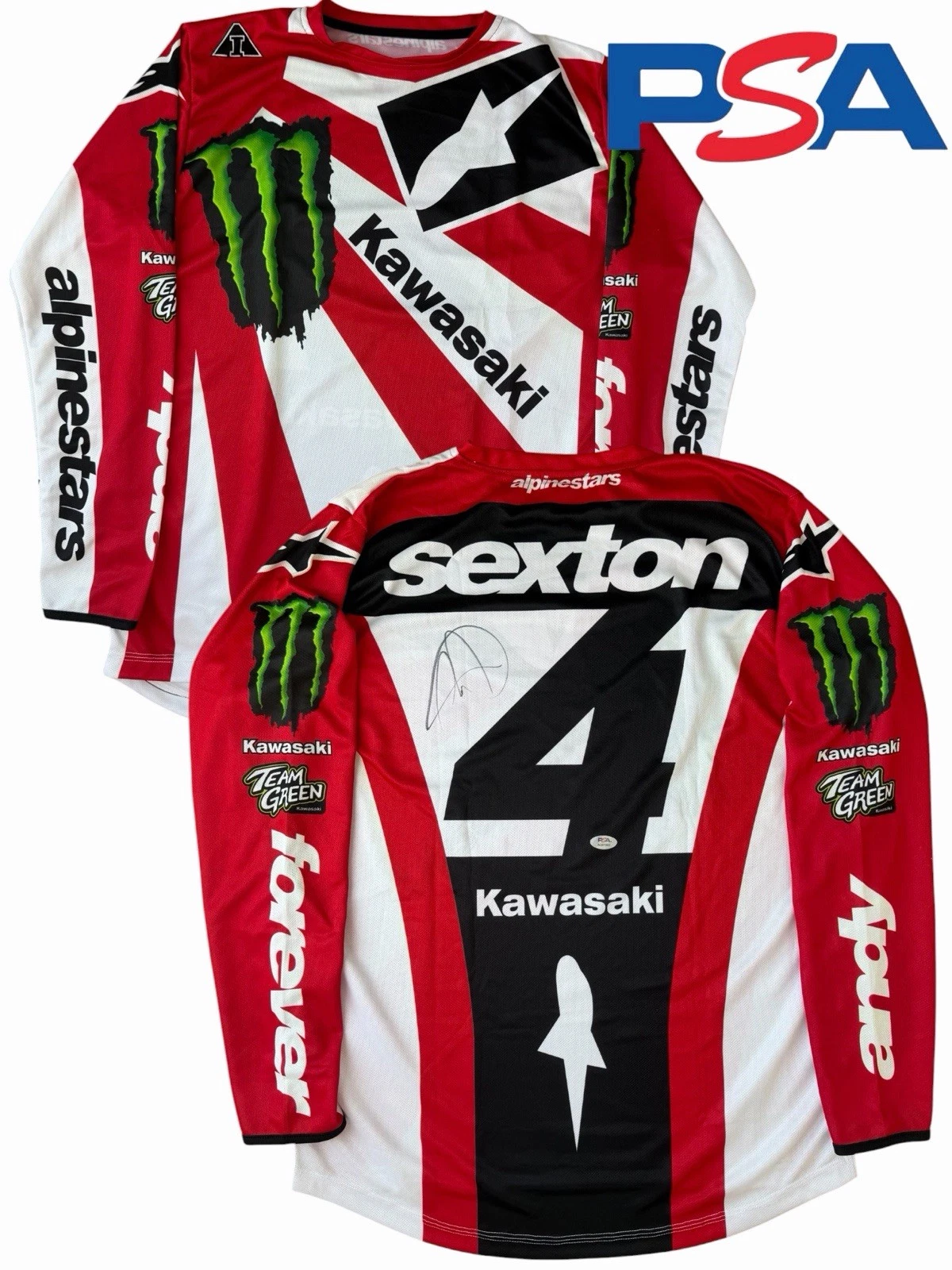 Chase Sexton Signed 2026 Anaheim 2 Win Supercross #4 Jersey PSA AUTO Motocross