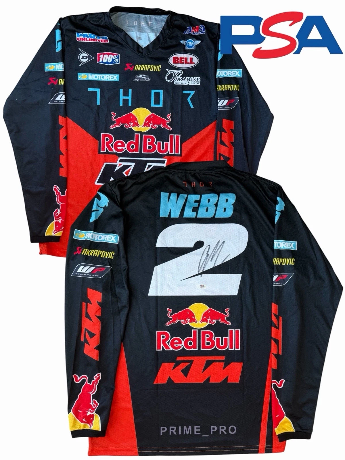 Cooper Webb Signed Red Bull KTM Racing Supercross #2 Jersey PSA AUTO Motocross