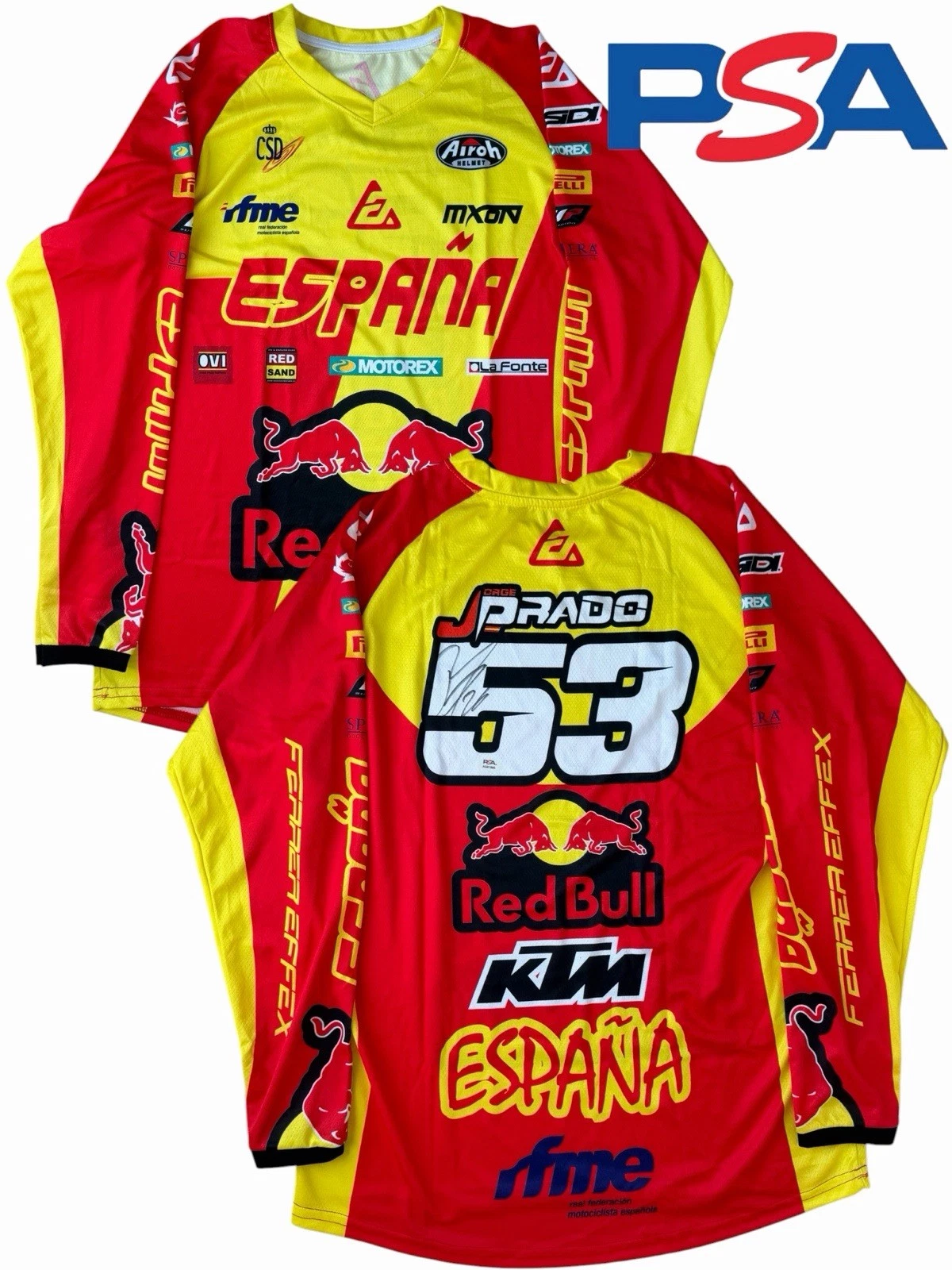 Jorge Prado Signed Red Bull KTM Racing Motocross #53 Jersey PSA AUTO Supercross