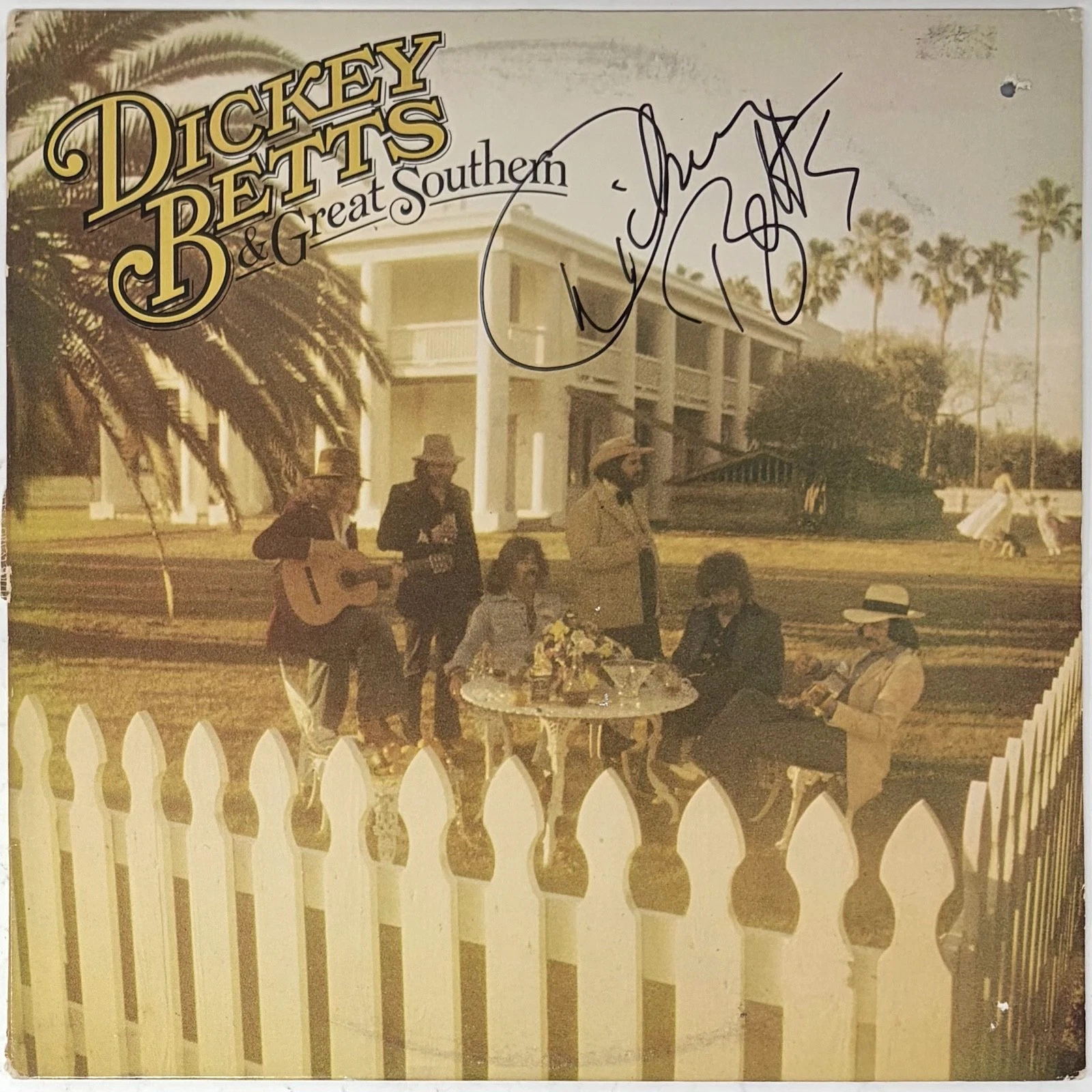 Dickey Betts Signed Great Southern Vinyl Record LP Allman Brothers Band JSA COA