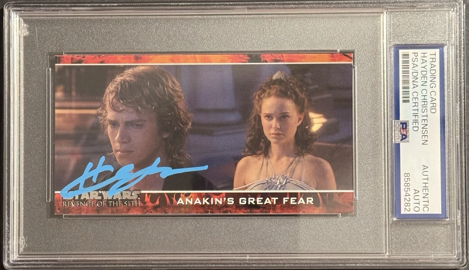 HAYDEN CHRISTENSEN SIGNED 2005 STAR WARS REVENGE OF THE SITH CARD PSA/DNA COLLECTIBLE MEMORABILIA