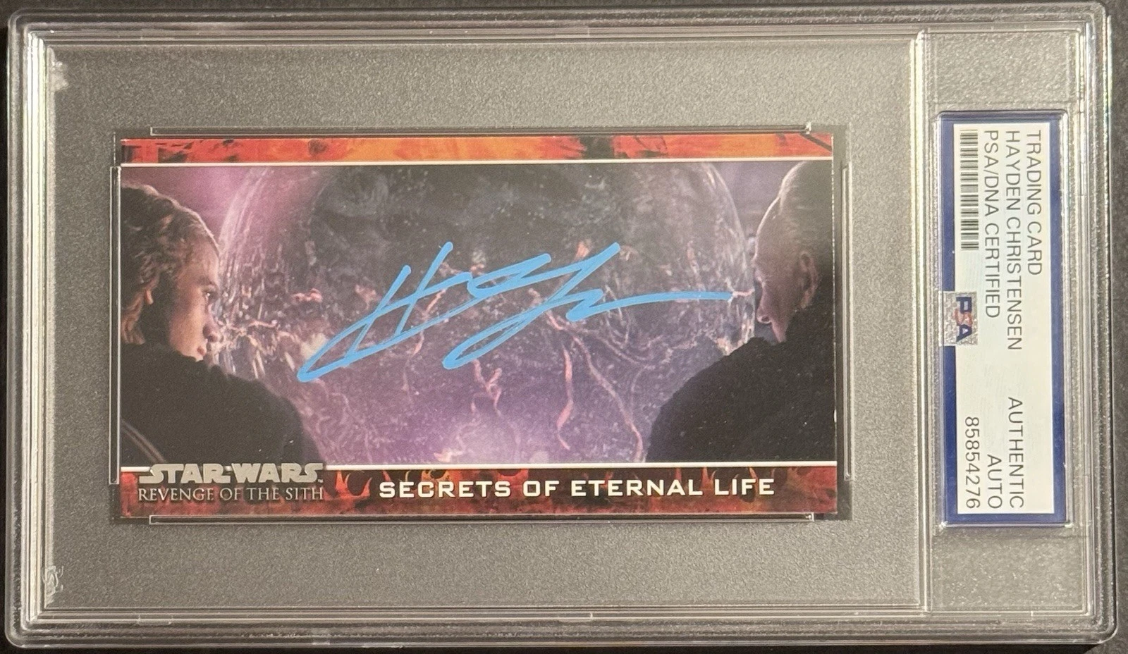 HAYDEN CHRISTENSEN SIGNED 2005 STAR WARS REVENGE OF THE SITH CARD PSA/DNA COLLECTIBLE MEMORABILIA
