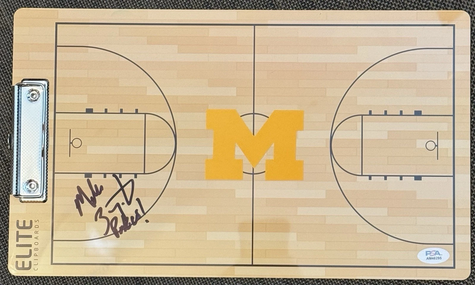 Mike Boynton Signed Autographed Michigan Wolverines Coaches Clipboard PSA/DNA