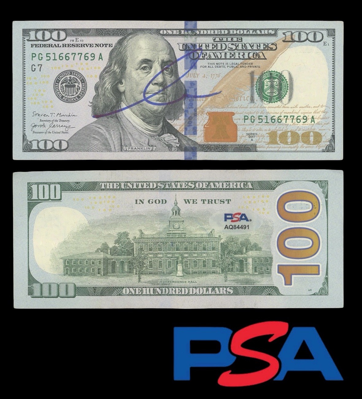 Conor McGregor Signed $100 Bill Money Currency PSA AUTO THE NOTORIOUS UFC 329