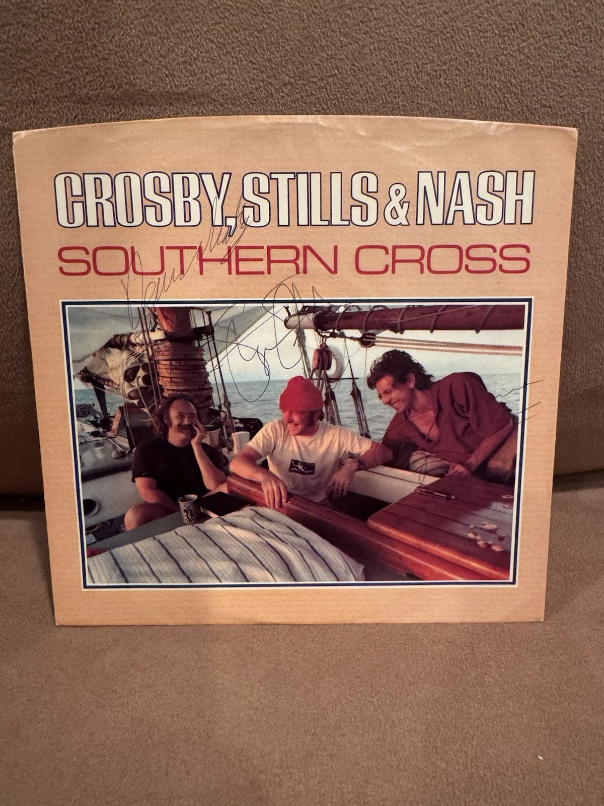 Crosby Still Nash Signed Autographed Southern Cross 45 JSA LOA