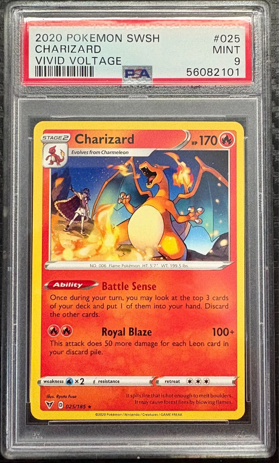 2020 Pokemon Vivid Voltage #025 Charizard PSA 9