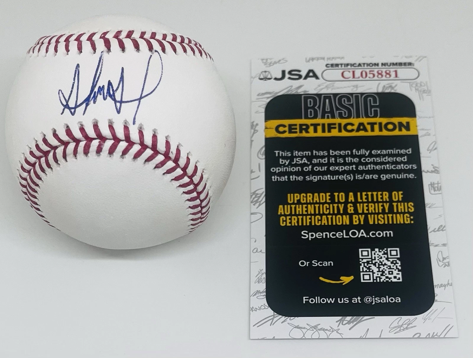 FRANKLIN ARIAS SIGNED RAWLINGS MAJOR LEAGUE BASEBALL BOSTON RED SOX JSA COA