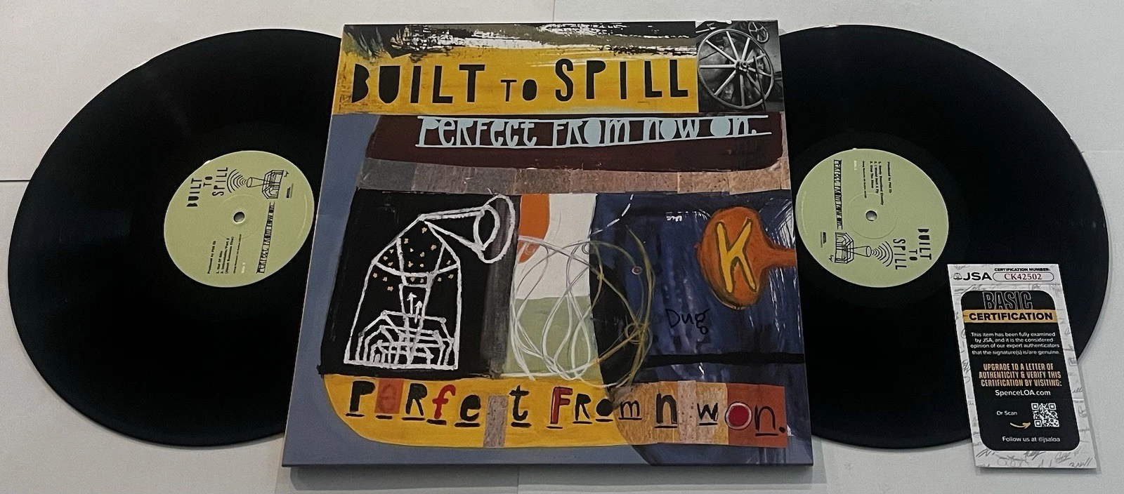 DOUG MARTSCH SIGNED BUILT TO SPILL PERFECT FROM NOW ON LP VINYL RECORD ALBUM JSA