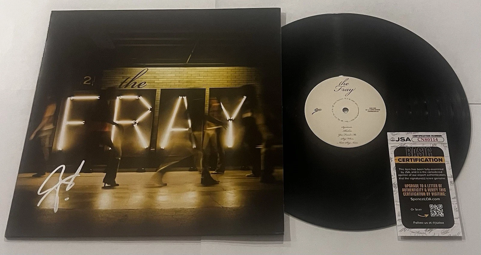 THE FRAY BAND SIGNED LP VINYL RECORD ALBUM BEN WYSOCKI JSA COA