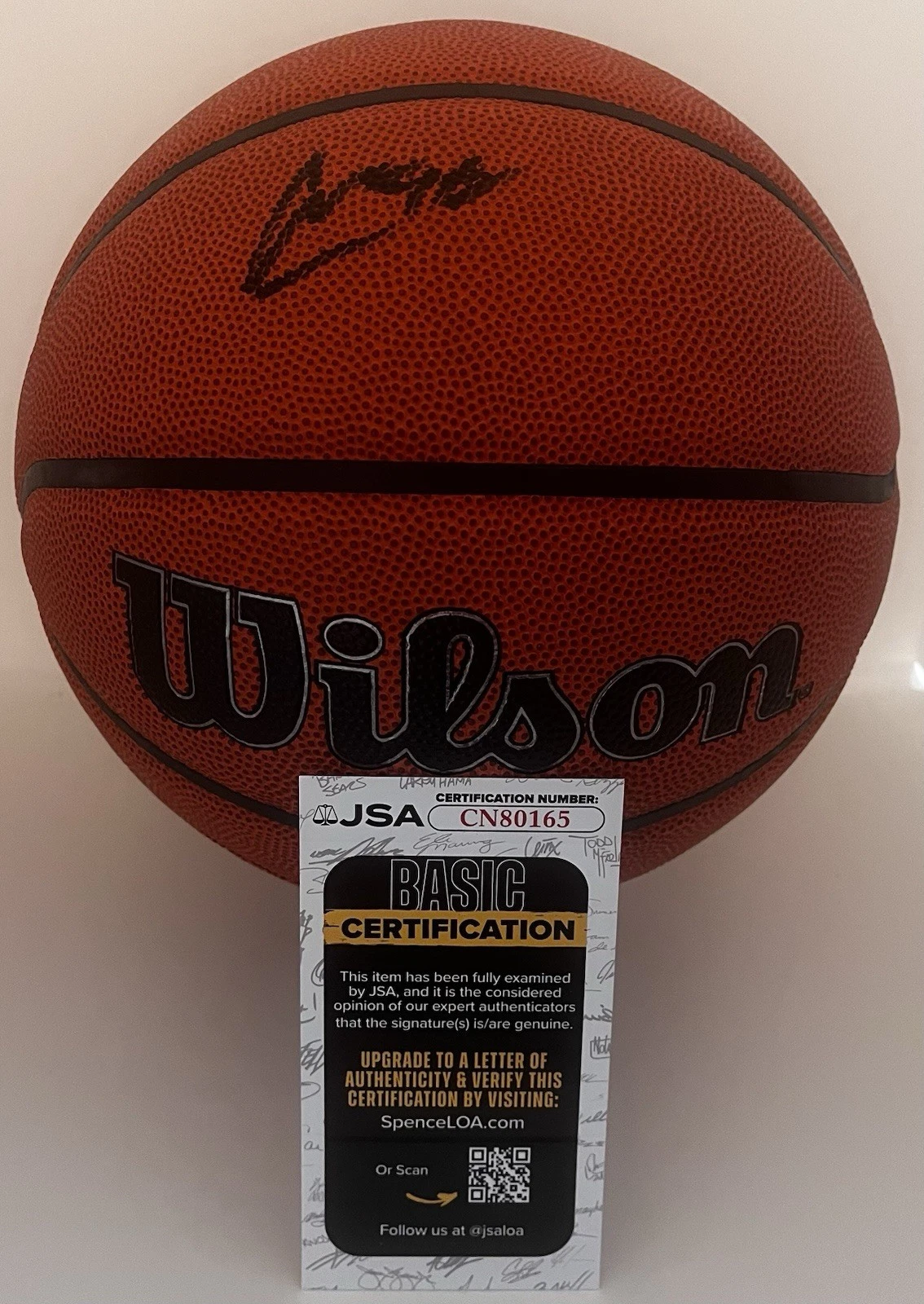 CALEB WILSON SIGNED WILSON NBA BASKETBALL NORTH CAROLINA TAR HEELS JSA COA