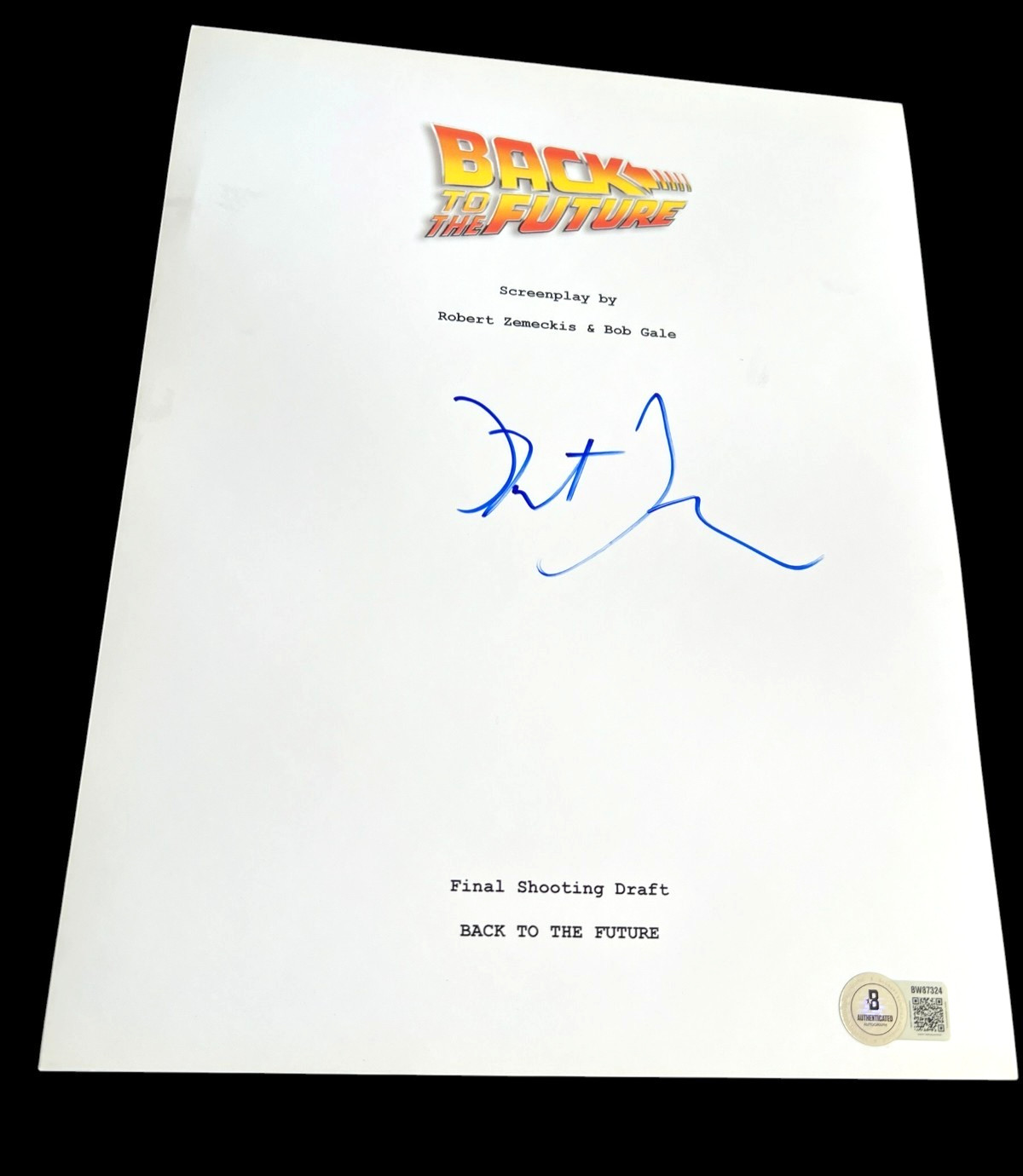 ROBERT ZEMECKIS SIGNED AUTOGRAPH MOVIE SCRIPT BACK TO THE FUTURE BECKETT BAS COA