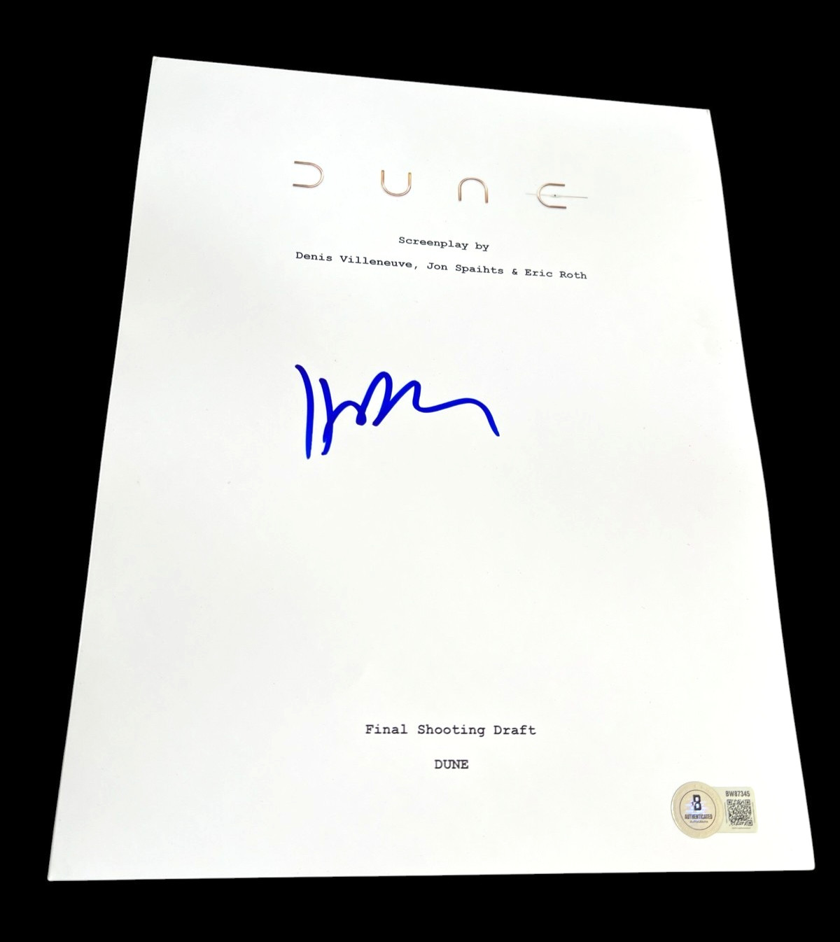 HANS ZIMMER SIGNED AUTOGRAPH SHEET MUSIC INTERSTELLAR BECKETT BAS AUTO COA X3