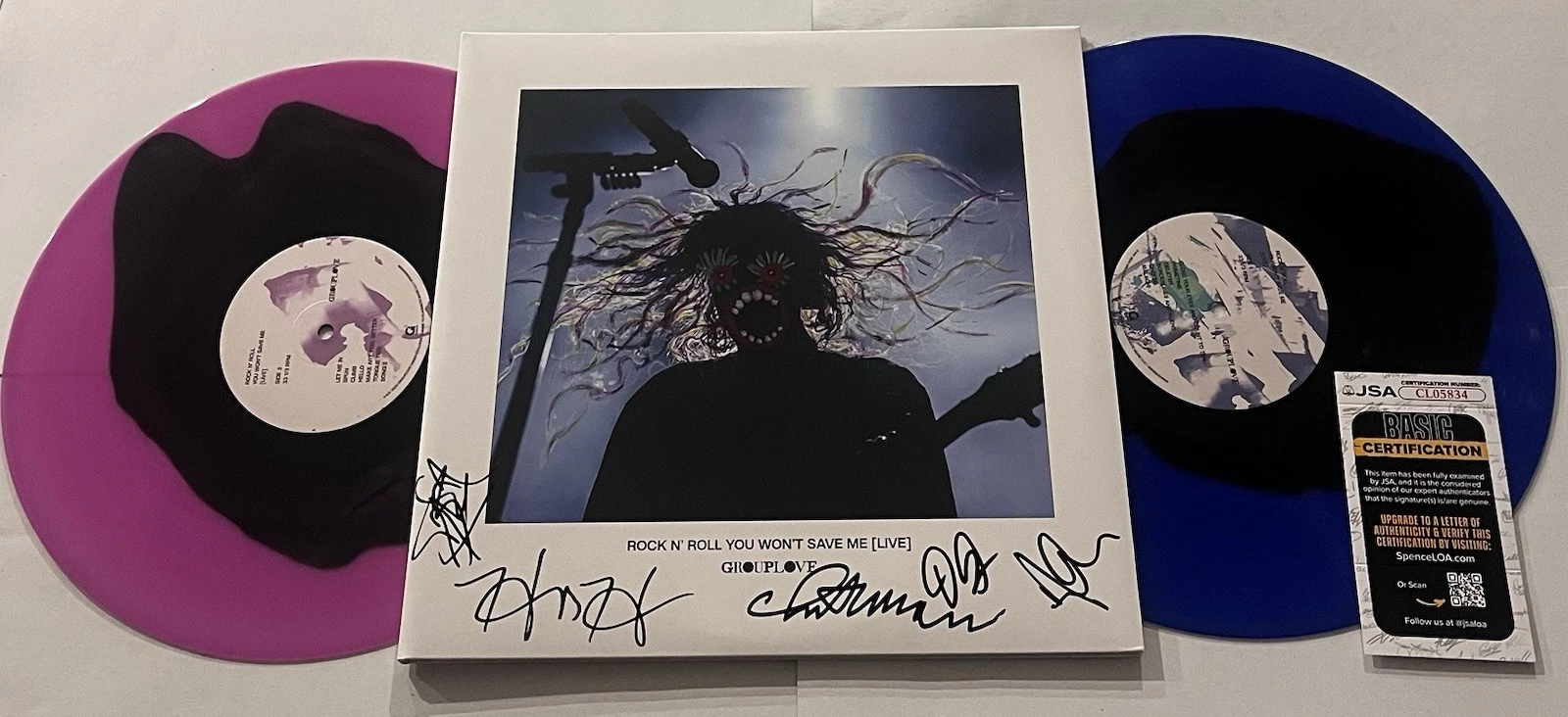 GROUPLOVE SIGNED ROCK N' ROLL YOU WON'T SAVE ME LP VINYL RECORD ALBUM JSA COA