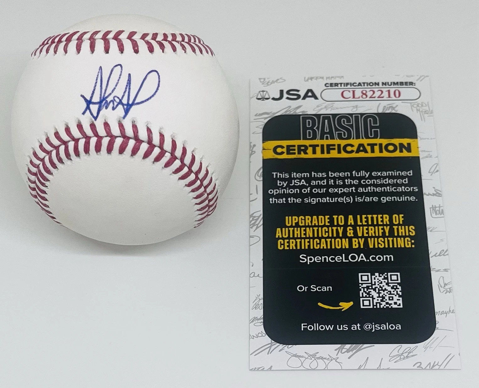 FRANKLIN ARIAS SIGNED RAWLINGS MAJOR LEAGUE BASEBALL BOSTON RED SOX JSA COA