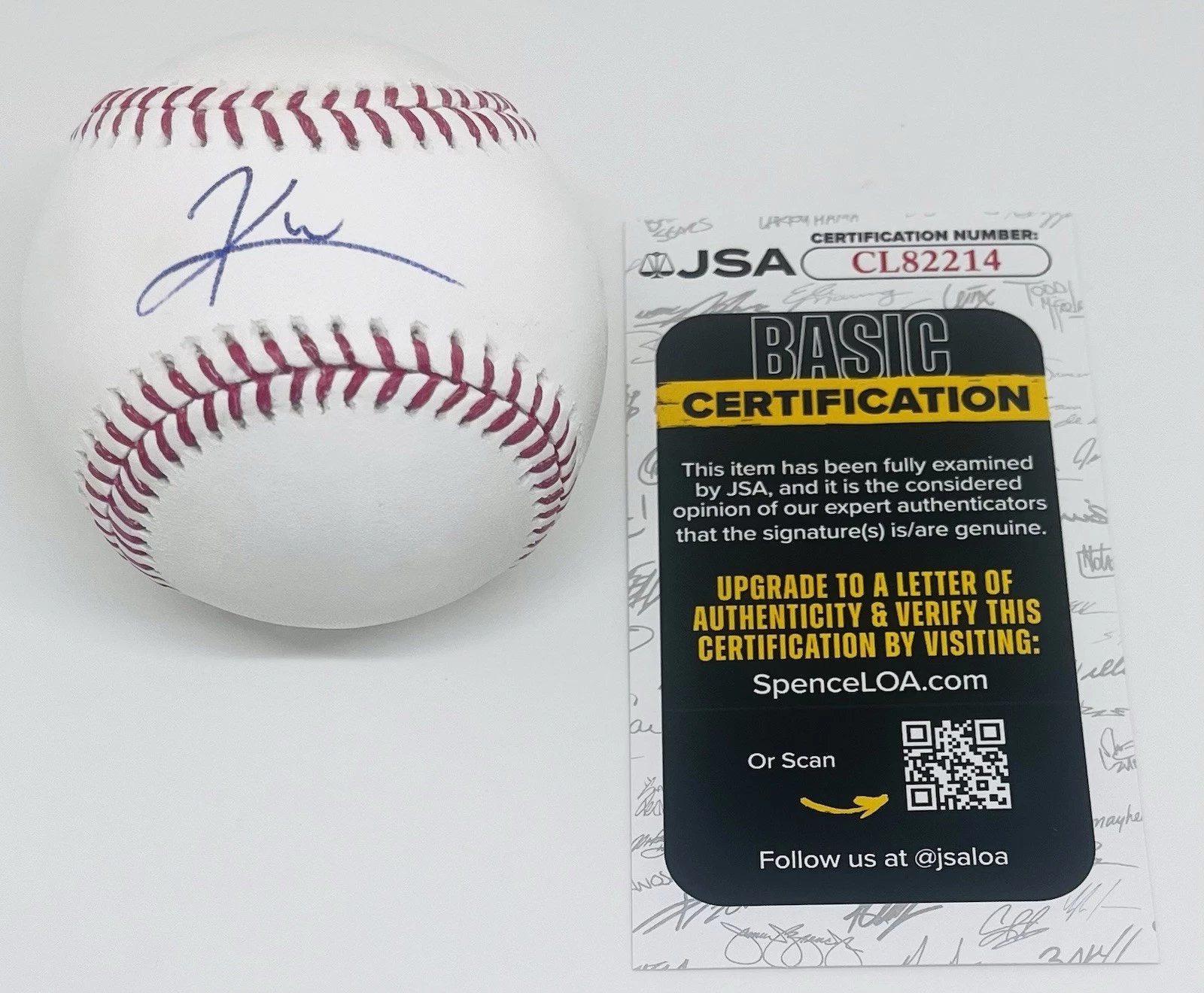 KYSON WITHERSPOON SIGNED RAWLINGS MAJOR LEAGUE BASEBALL BOSTON RED SOX JSA COA