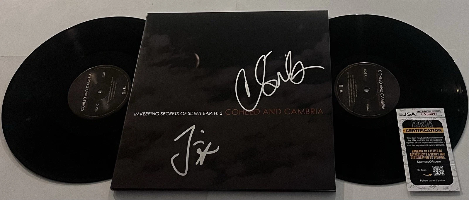 COHEED AND CAMBRIA SIGNED IN KEEPING LP VINYL RECORD ALBUM CLAUDIO SANCHEZ JSA