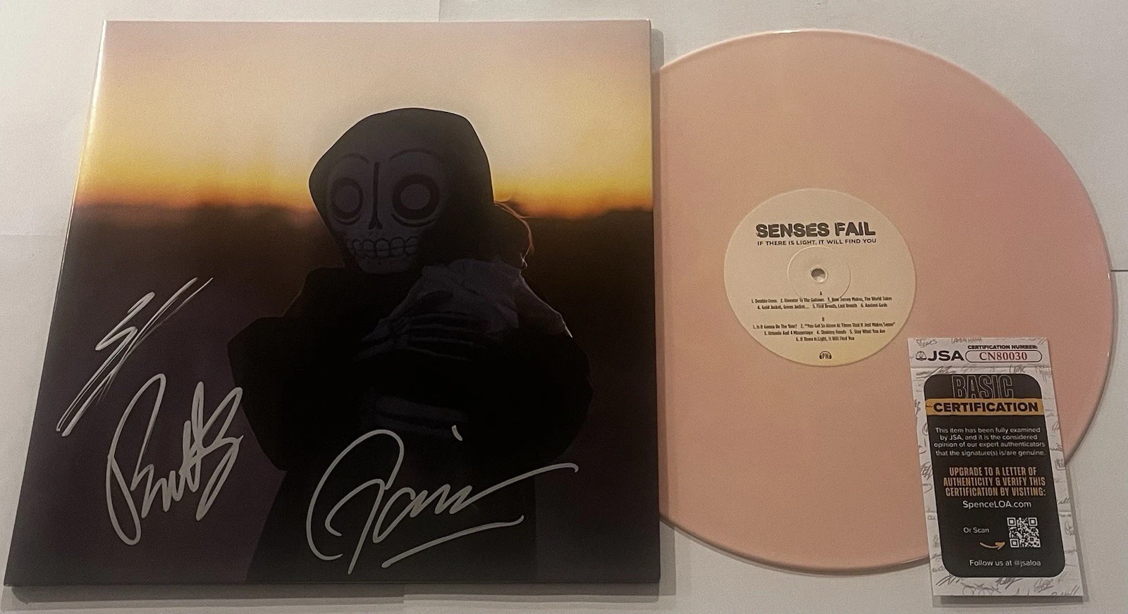 SENSES FAIL SIGNED IF THERE IS LIGHT LP VINYL RECORD ALBUM BUDDY NIELSEN JSA COA