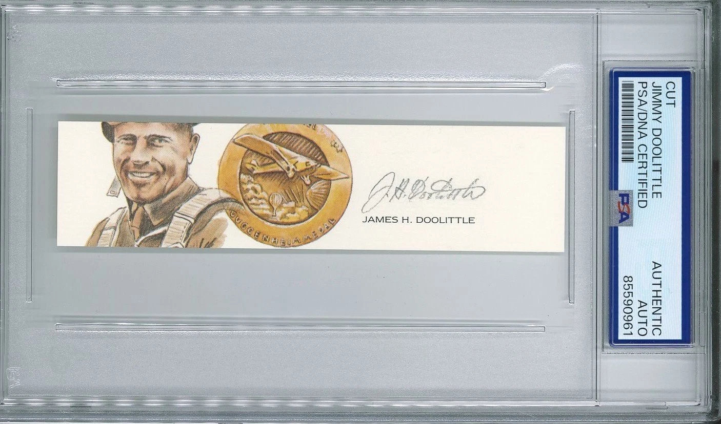 Jimmy Doolittle Signed Cut Signature PSA/DNA Doolittle Raider Medal Honor GOE
