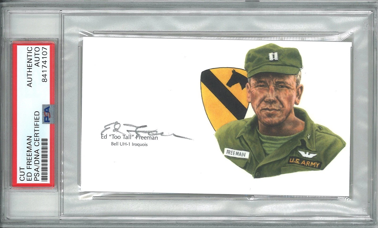 Ed Freeman Signed Cut Signature PSA/DNA Medal Honor Huey Pilot GOE