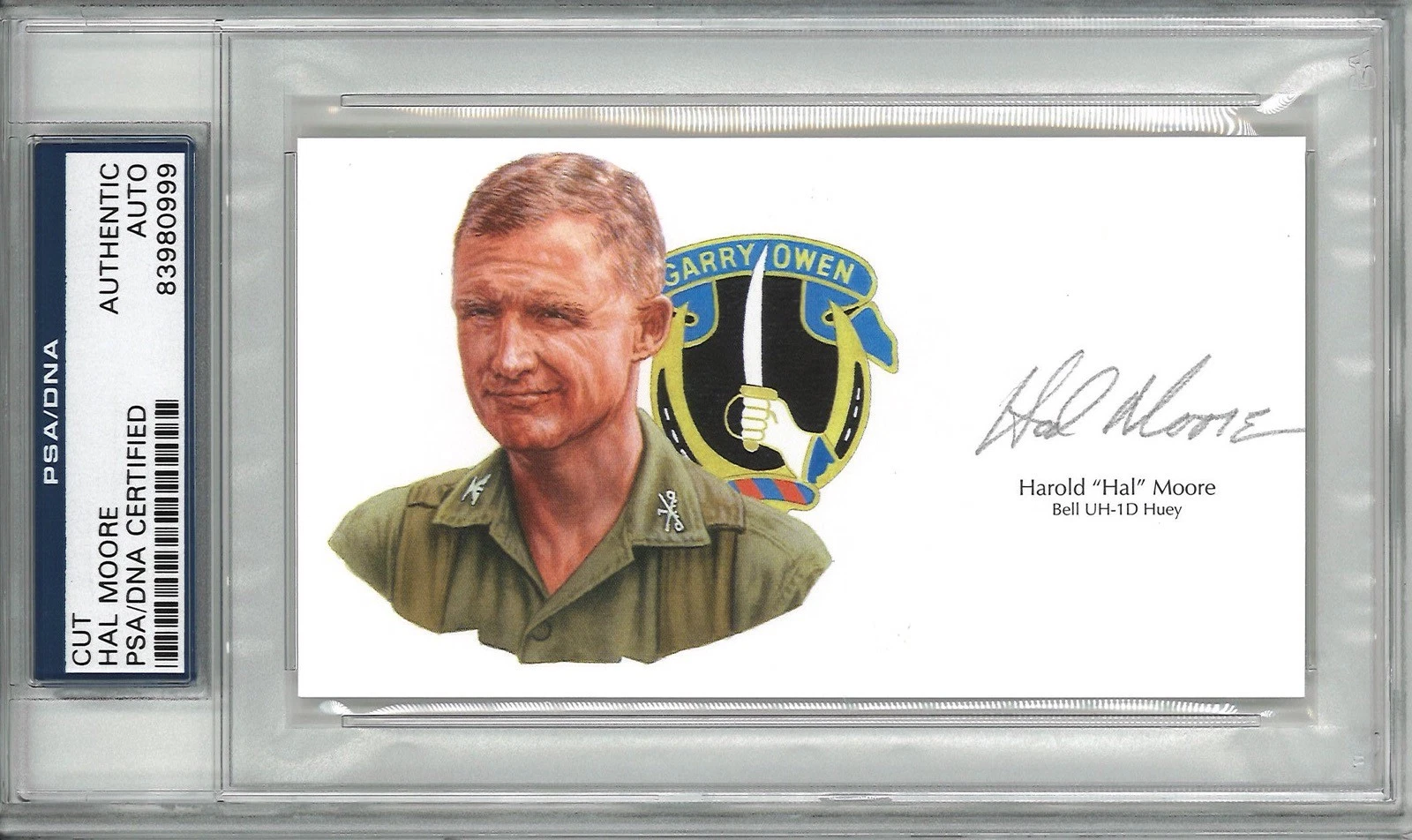 Hal Moore Signed Cut Signature PSA/DNA We Were Soldiers GOE