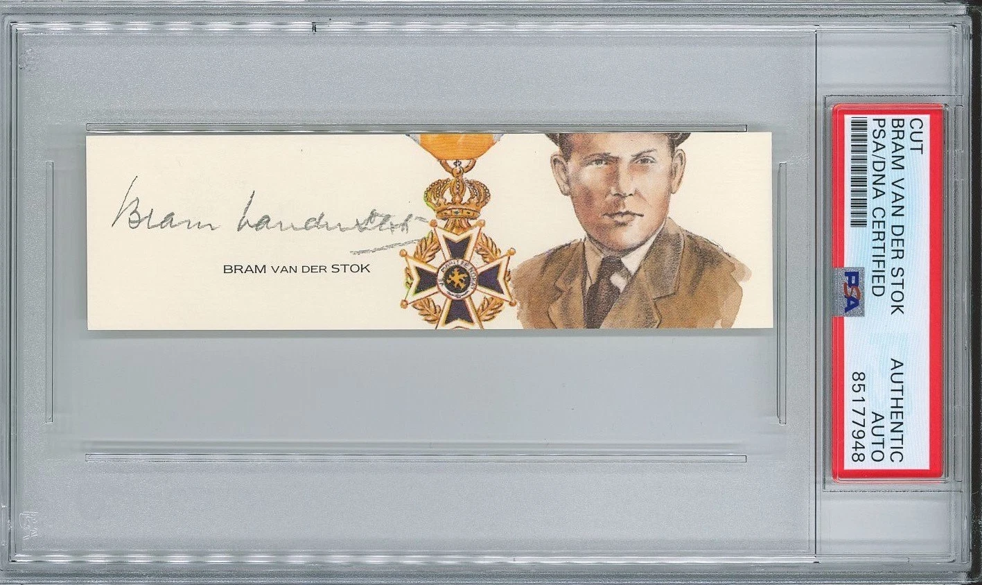 Bram van der Stok Signed Cut Signature PSA/DNA Great Escape GOE