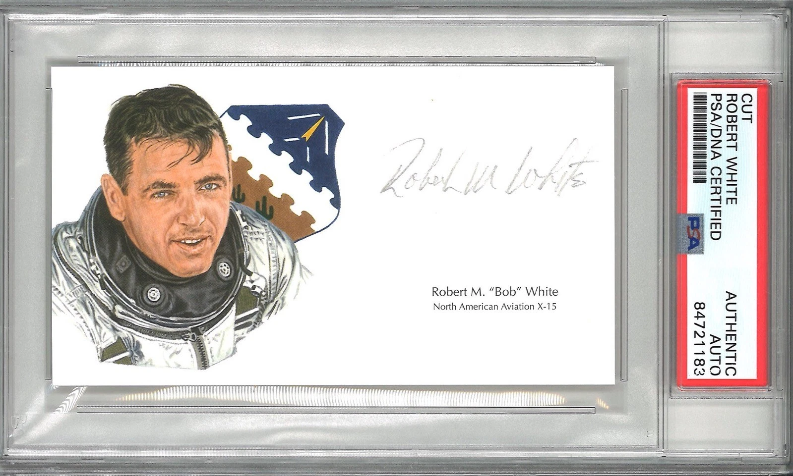Robert M White Signed Cut Signature PSA/DNA X-15 Pilot GOE