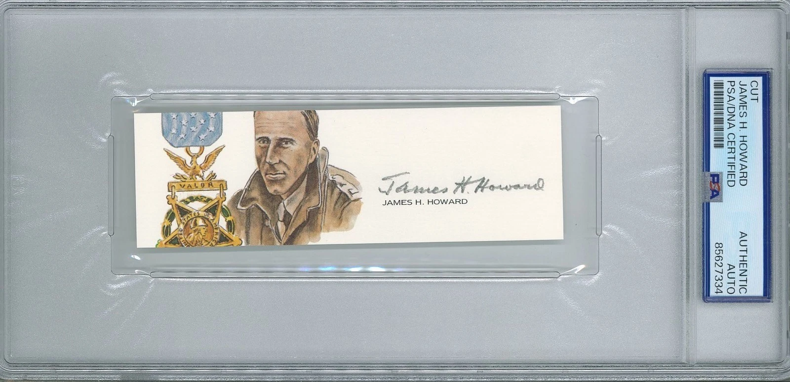 James H Howard Signed Cut Signature PSA/DNA Medal Honor GOE JHH