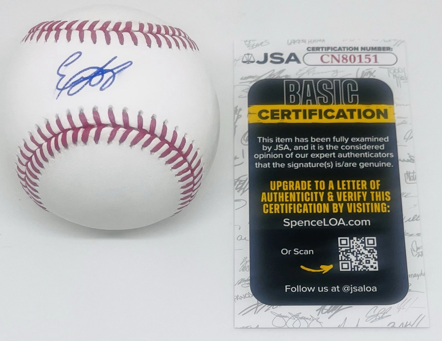 EDWARD FLORENTINO SIGNED RAWLINGS MAJOR LEAGUE BASEBALL PITTSBURGH PIRATES JSA
