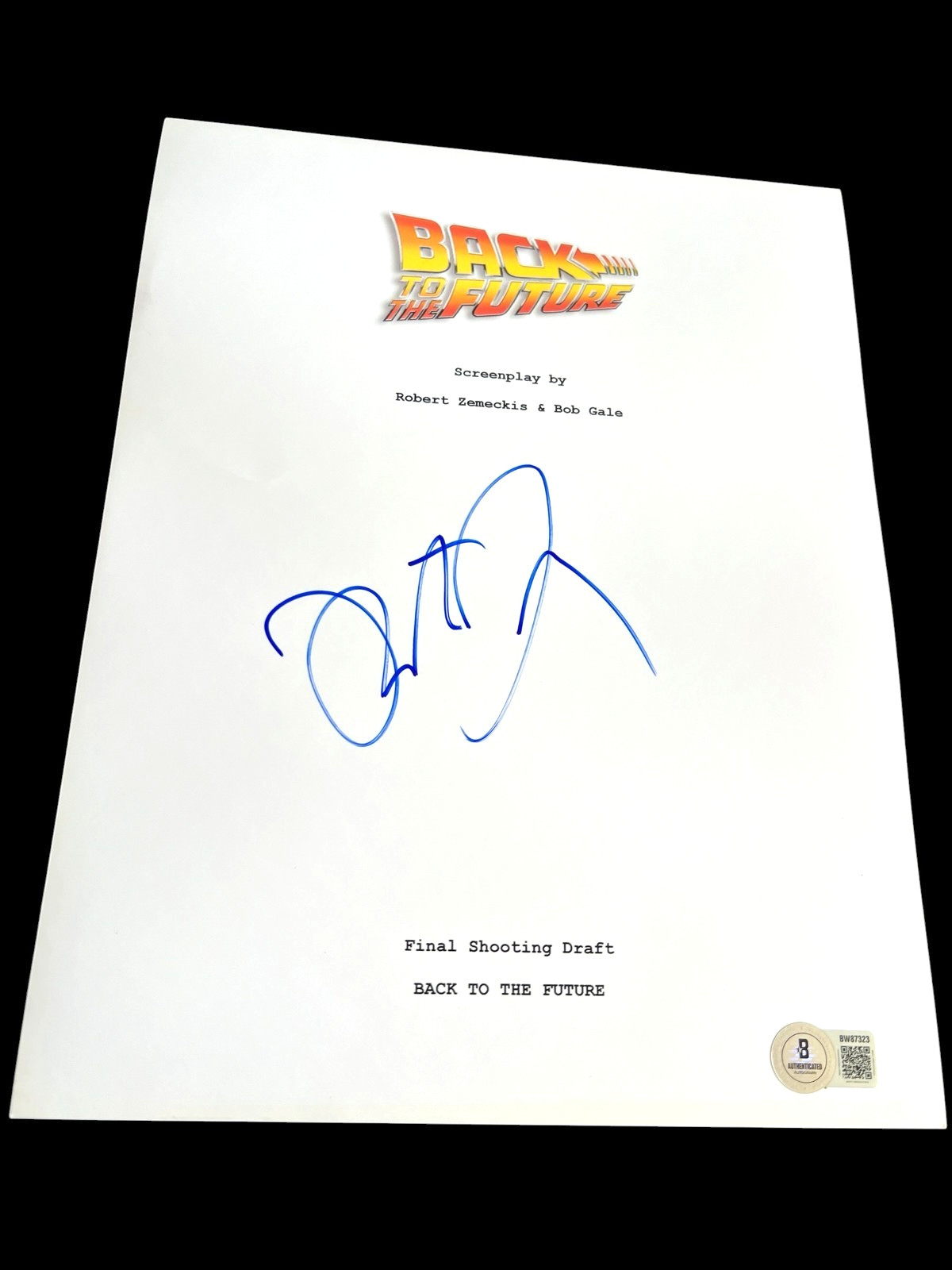 ROBERT ZEMECKIS SIGNED AUTOGRAPH MOVIE SCRIPT BACK TO THE FUTURE BECKETT BAS COA