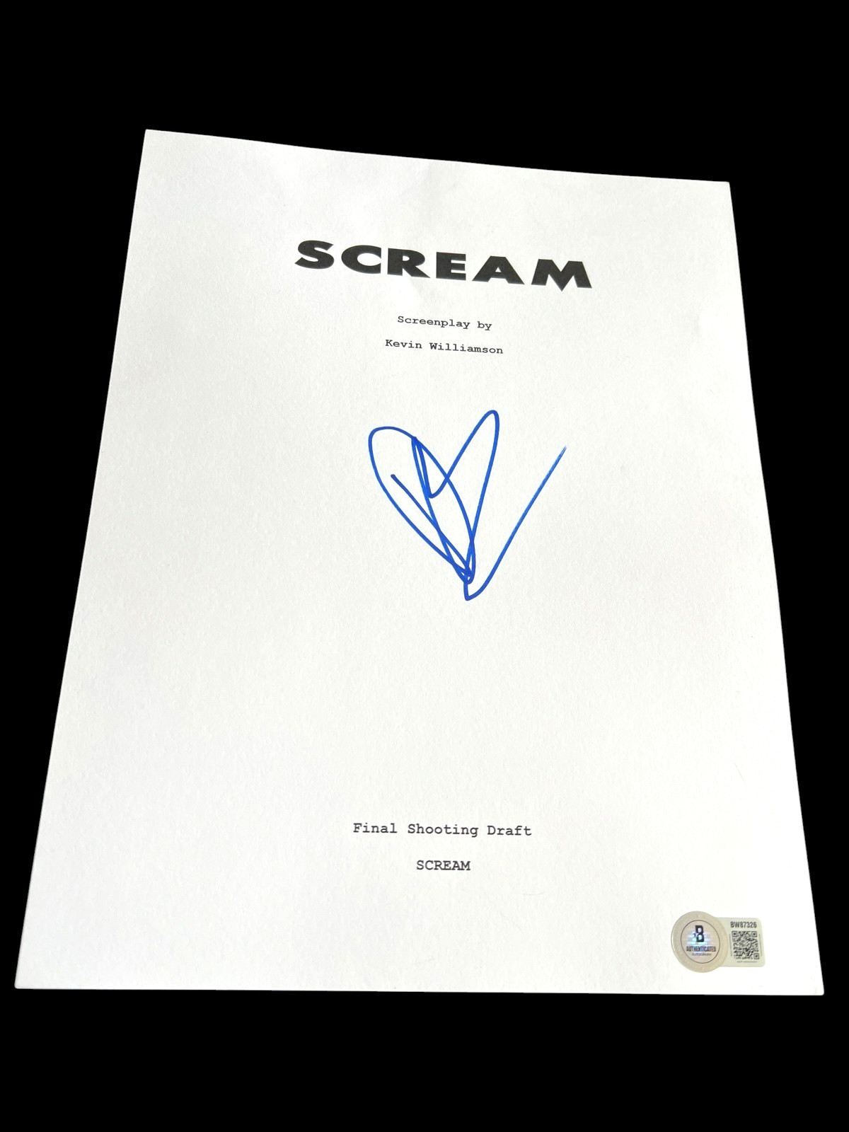 DREW BARRYMORE SIGNED AUTOGRAPH MOVIE SCRIPT SCREAM BECKETT BAS COA AUTO D