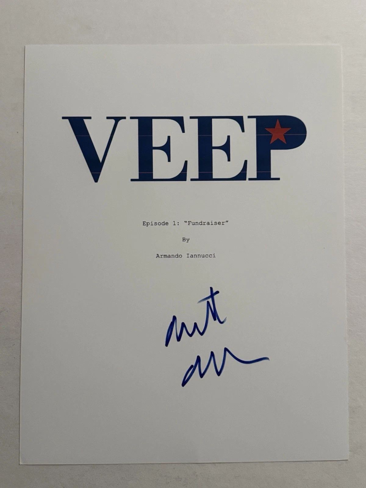 MATT WALSH SIGNED SCRIPT COVER ACTOR AUTOGRAPHED VEEP SHOW RARE COA