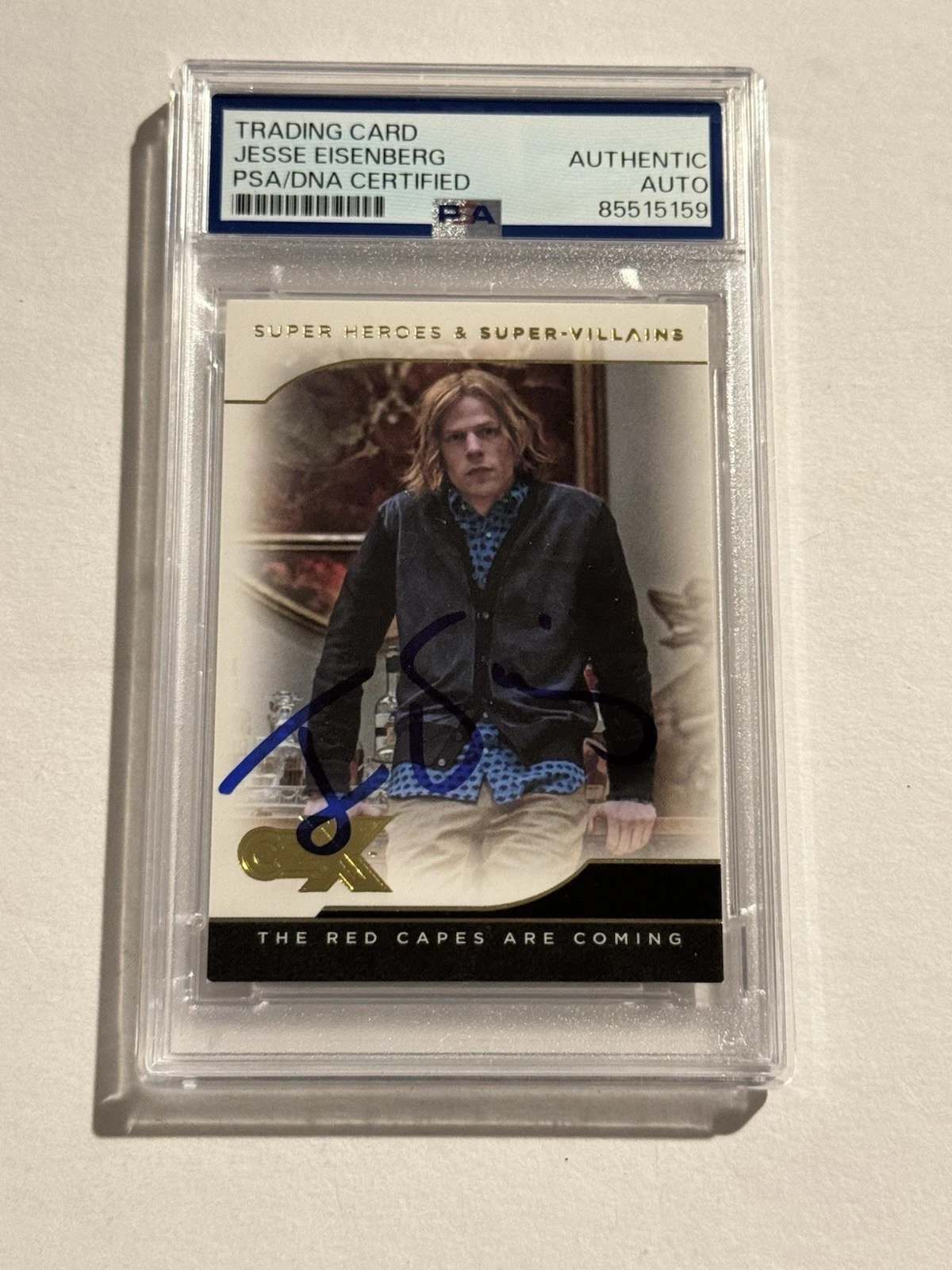 JESSE EISENBERG SIGNED AUTO 2019 CZX Super Heroes & Villains LEX LUTHOR PSA/DNA