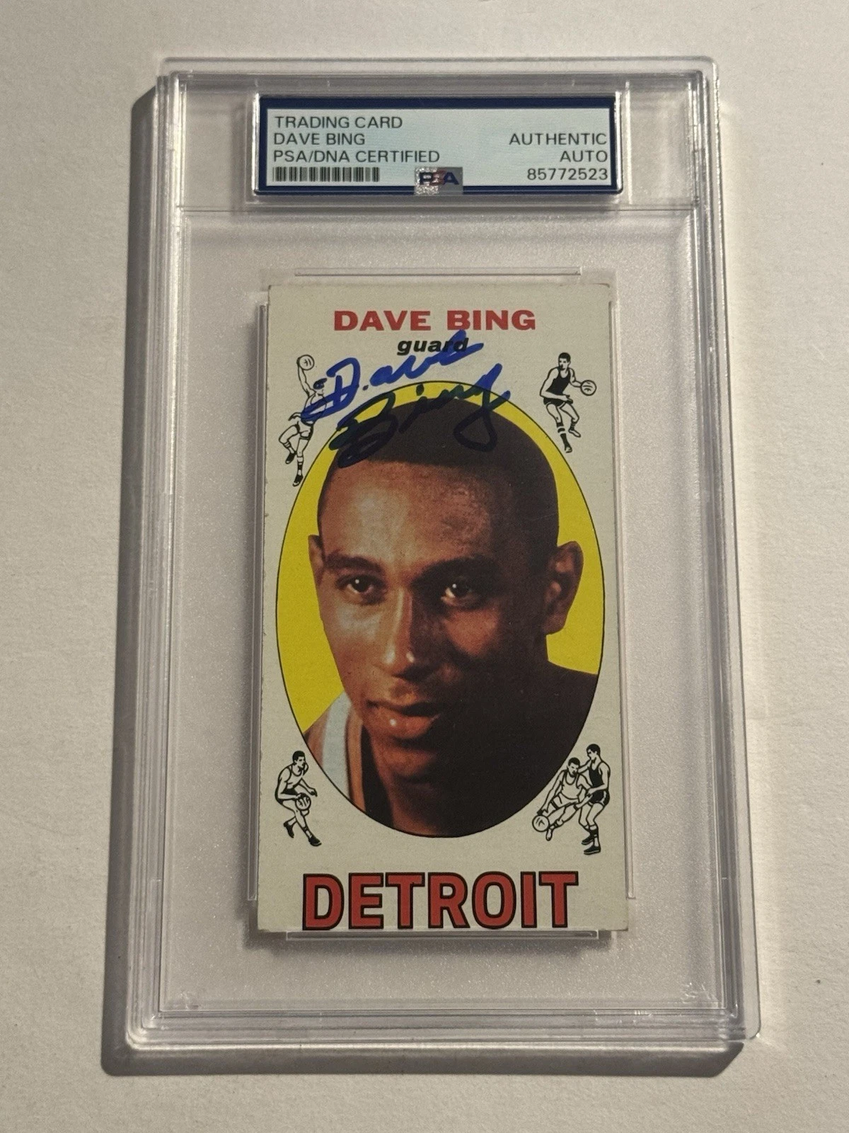 DAVE BING 1969-70 Topps #55 Autographed Signed Auto RC Detroit Pistons PSA