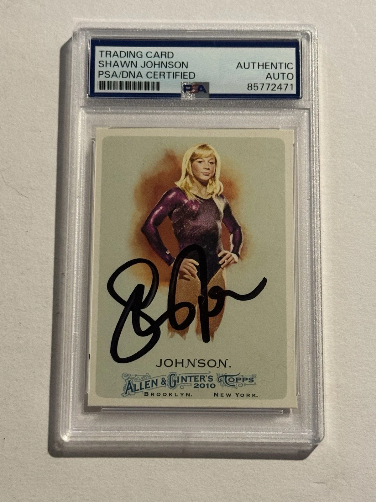 2010 Topps Allen & Ginter Shawn Johnson Gymnastics Signed Auto Card #236 PSA/DNA