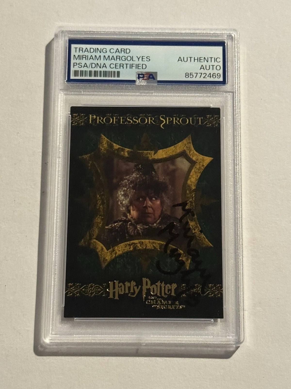 Miriam Margolyes Signed Auto Harry Potter Chamber of Secrets 2006 ArtBox PSA